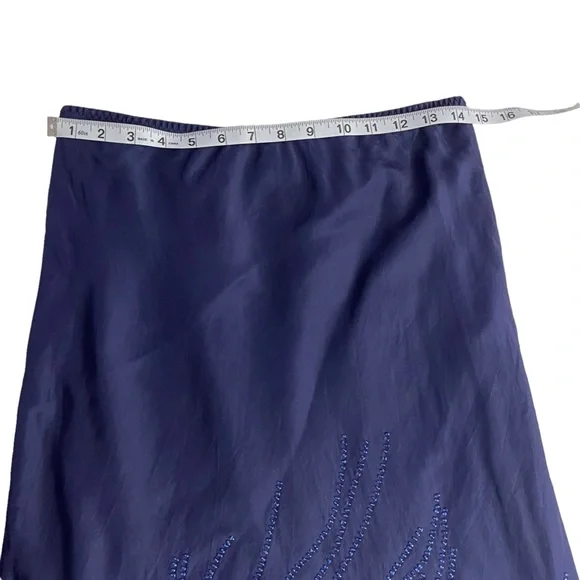 Banana Republic Women’s Navy Blue 100% Silk Skirt Size 2 - Picture 6 of 10